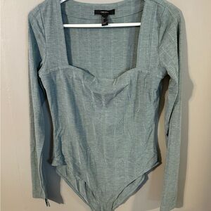 Forever 21 Women's Green Long Sleeve Top